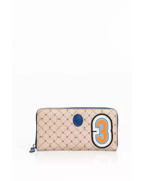 Trussardi Zip Wallet with 70s Print and Numeric Patch One Size Men ...